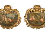 pair of 19th century french oil paintings of cherensils and cherensils