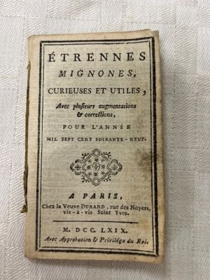 1 petit livre «Étrennes mignonnes» curieuses et utiles de 17…
