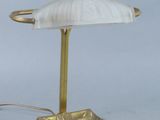 an image of a lamp with a white shade on top of a table