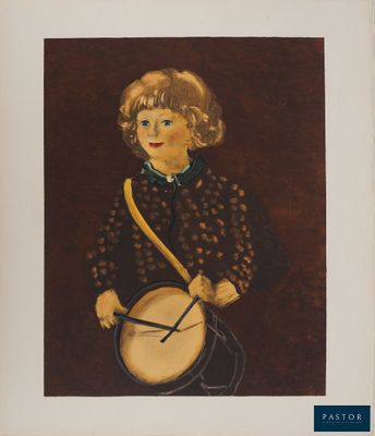 portrait of a boy with a drum