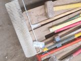 a pile of tools sitting on top of a wooden pallet