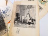 un tas de vieux livres posés sur une table