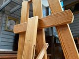 a wooden easer that is standing up in a room