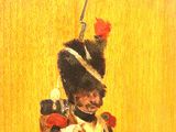 a painting of a man in a military uniform holding a sword