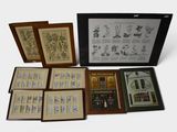 a lot of framed pictures and pictures on the table