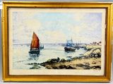 an image of a painting of a sailboat on the water
