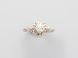 une bague en diamant et or blanc