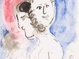 une image représentant un tableau sur lequel figurent deux personnes portant un chapeau rouge