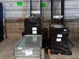 a lot of boxes and pallets in a warehouse