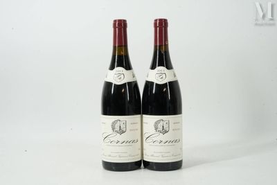 deux bouteilles de vin rouge posées l'une à côté de l'autre sur une surface blanche