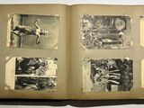 an old book with pictures of people and animals on it