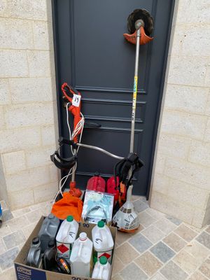 a box full of cleaning supplies sitting on the floor