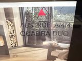 a picture of a poster advertising a fireplace in a living room