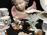 a lot of figurines that are on a table