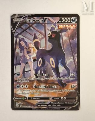 an image of a pokemon card with a picture of a black cat