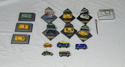 a lot of different toy vehicles on the table
