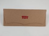 brown envelope with red levi ' s sticker on it