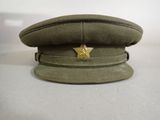 a hat with a star on it sitting on a table