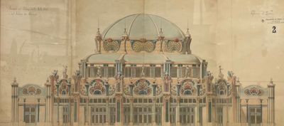 Projet d'architecture du Palais des Beaux Arts et de la sall…