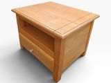 an image of a wooden table with a drawer underneath it