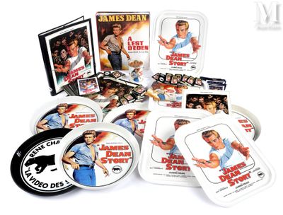 une collection de DVD posés sur une surface blanche