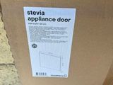 a cardboard box with a sticker on it that says stevia appliance door