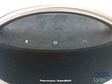 an image of a close up of a speaker on a table