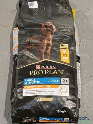 un sac de croquettes ProPlan posé par terre