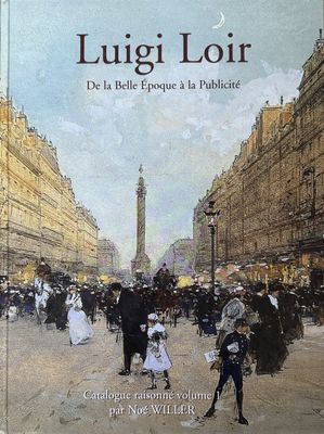 the cover of a book with a painting of a street scene