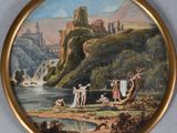 an image of a painting of a painting of a man and a woman in a landscape