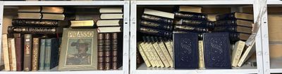 de nombreux livres qui se trouvent sur les étagères de la pièce