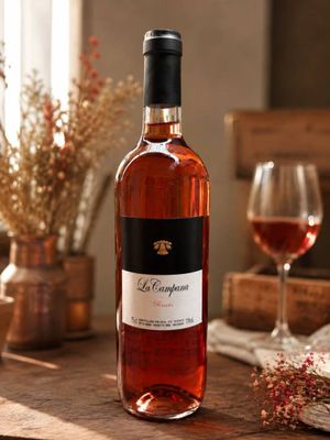 une bouteille de vin posée sur une table à côté d'un verre de vin