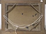 a picture of an old wooden frame with a clock on it