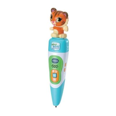 electronic pen with a cat on top of it on a white background