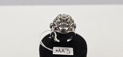 an image of a silver ring with a lion head on it