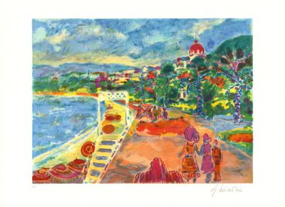 Gérard VIEILLEVIE (1939 - 1992) - La promenade des Anglais à…