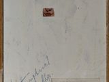 an old picture of a piece of paper with writing on it and a piece of paper with writing on it