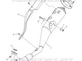 a drawing of the exhaust pipe and pipe assembly for a car