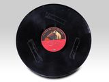an old vinyl record with a picture of a man riding a horse