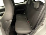 the back seats of a car with a seat belt in a car