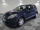 a picture of a blue car parked in a garage