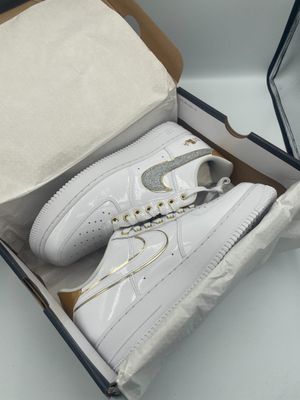 nike air force 1 low white gold