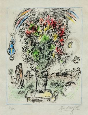 an image of a drawing of a vase with flowers in it