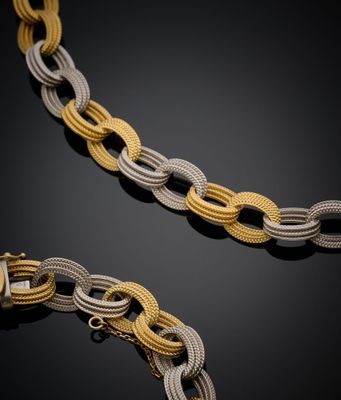 bracelets à chaîne bicolores or et argent