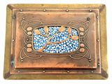 a picture of a picture of a blue and brown tile