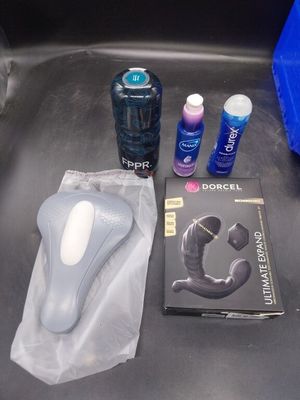 a computer mouse and other items sitting on a table