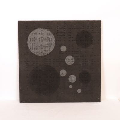 TABLEAU ABSTRAIT "NOIR 8", XXe