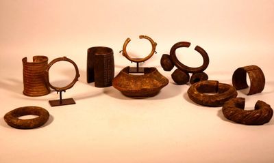 Ensemble de dix bracelets et manchettes, Afrique de l’Ouest …