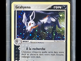 the card is in a clear plastic case with a black and white image