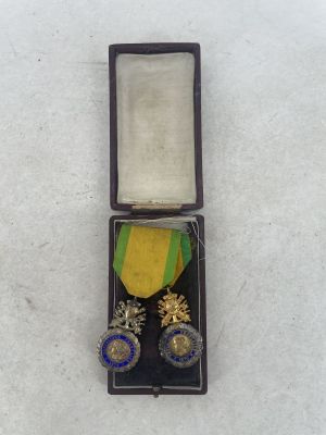 an image of a medal in a case on a white surface